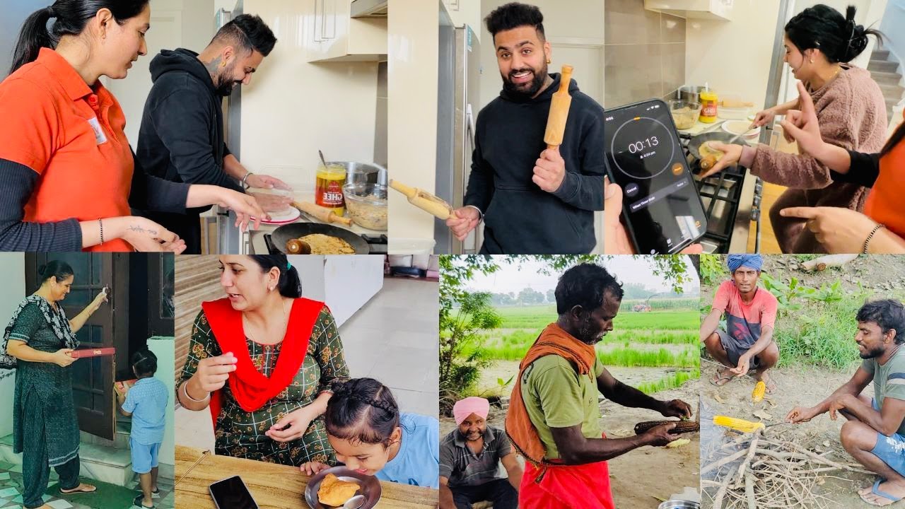 ALOO PARATHA MAKING CHALLENGE WITH MY HUSBAND | PEHLI VAAR BNAEA ALOO PARATHA | INDER & KIRAT