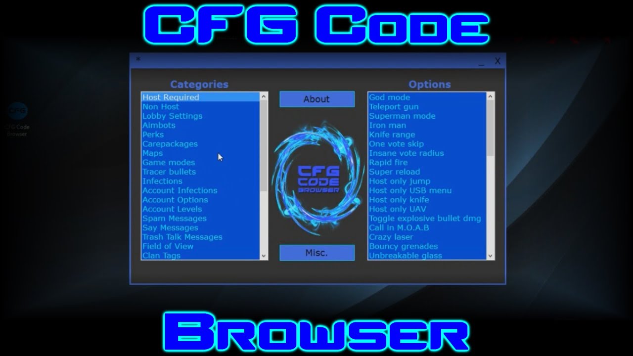 CFG Code Browser [1000+ Options]