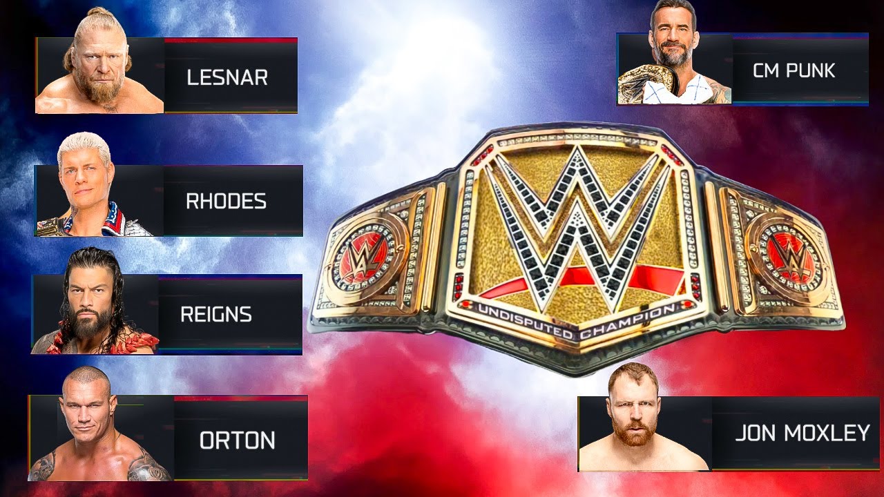 Undisputed WWE Championship Match ft. Roman Reigns Brock Lesnar Randy Orton Cody Rhodes CM Punk
