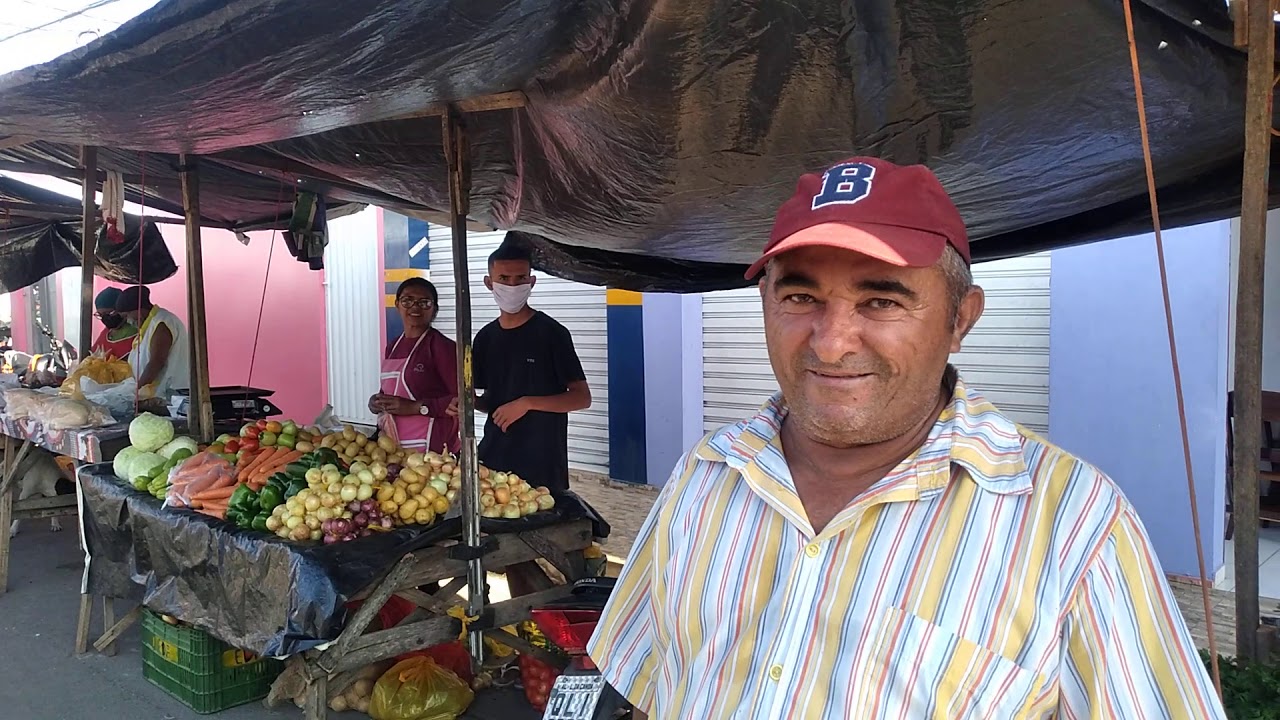 Lira Ciclista, mostrando a feira livre de Lagoa da Canoa AL