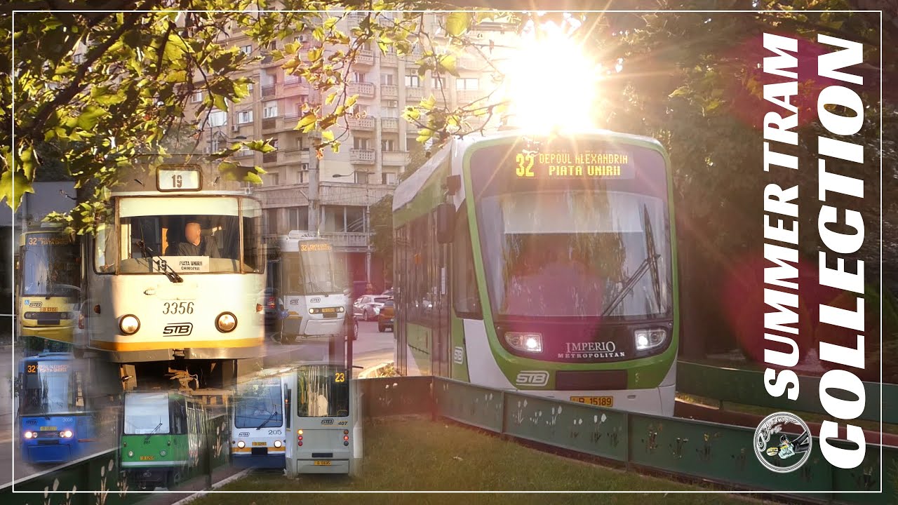 Bucharest Trams as seen on August  8, 2023. All generations on a single video. (TATRA incl)