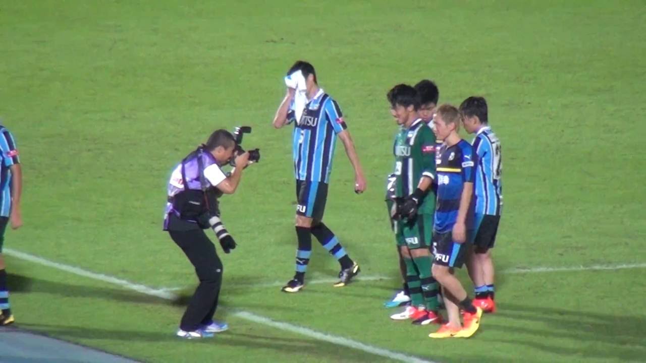 2016年9月25日 川崎 VS 横浜M アディショナルタイム～90+10分小林悠決勝ゴール～試合終了～ウォーターファイト
