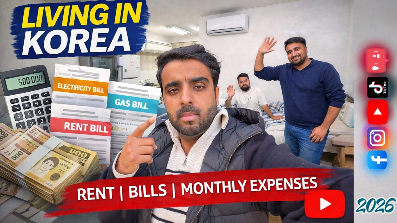 Cost of Living in South Korea 2026 | Rent & Monthly Bills Explained || Ahmad In Korea