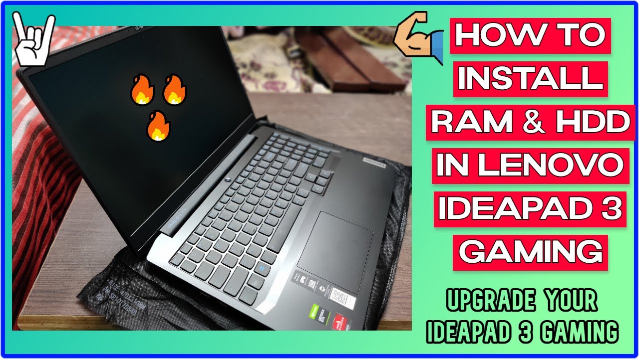 Lenovo Ideapad 3 Gaming | RAM & Hard Disk Installation | How to Upgrade Laptop | 15ARH05