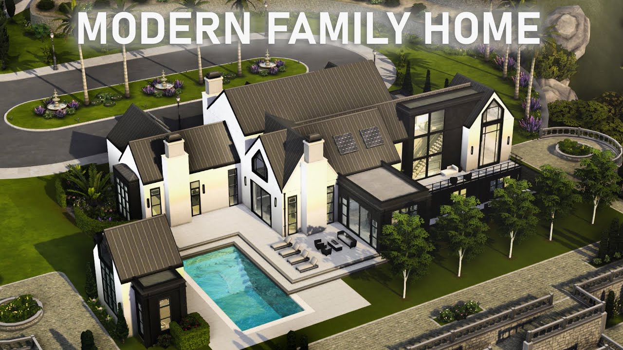 Luxury Modern Family House | Sims 4 Speed Build + Tour | No CC