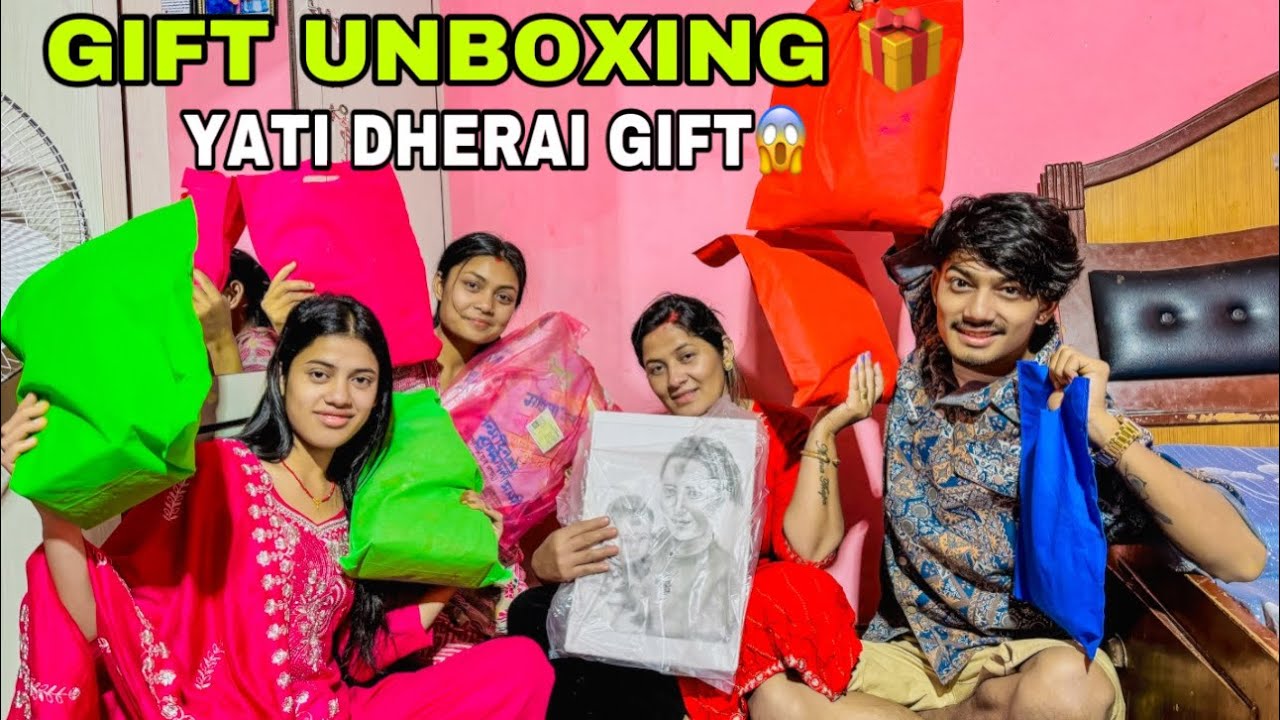 Mame ko birthday Gift 🎁 unboxing garda yati dherai saman neetu ko maite bata k aaiyo ta😱​⁠