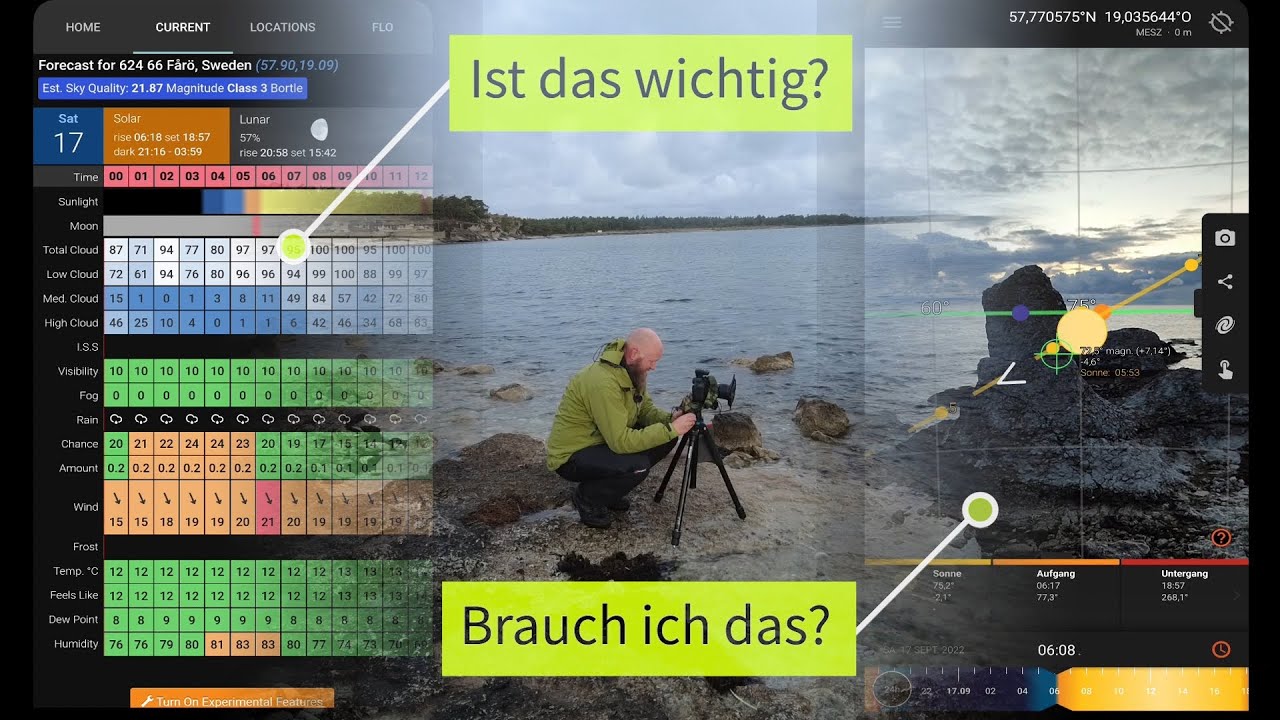 Das kontrolliere ich doppelt. Planung vor dem Foto. Landschaftsfotografie in Schweden. #canoneosr