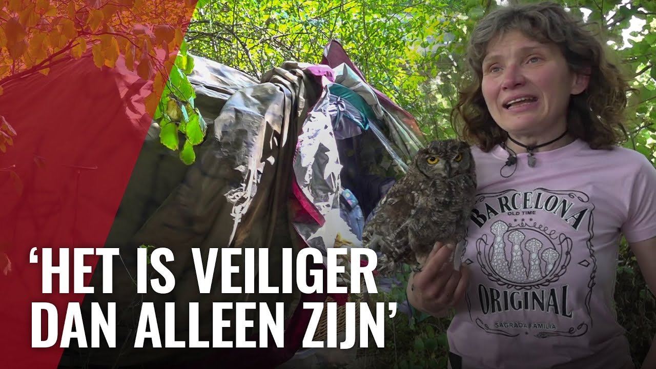 Dakloze Anna slaapt in zelfgemaakt tentenkampje
