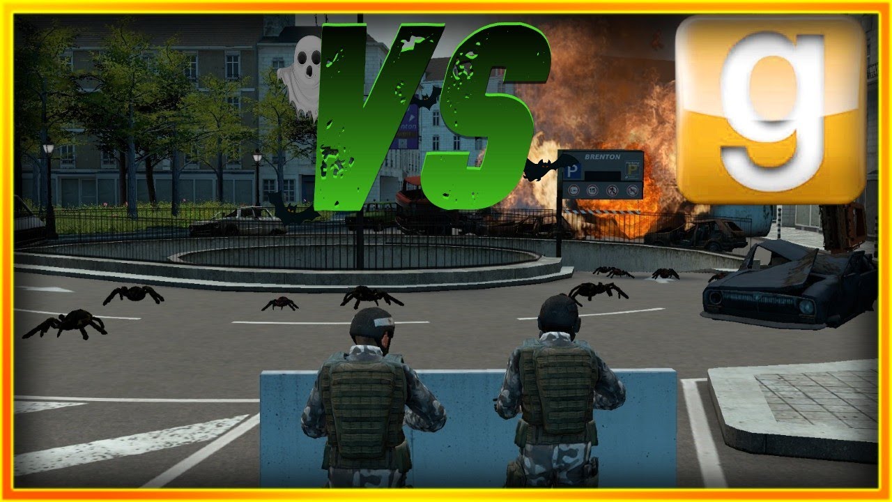 HECU Marines VS Giant Spooky Spiders SNPC Battle Garry's Mod