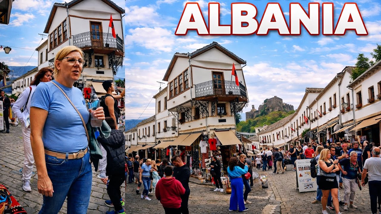 Walking around the markets in Albania