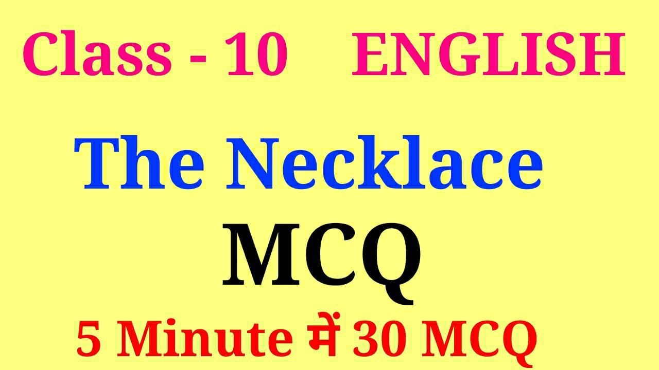 The necklace mcq