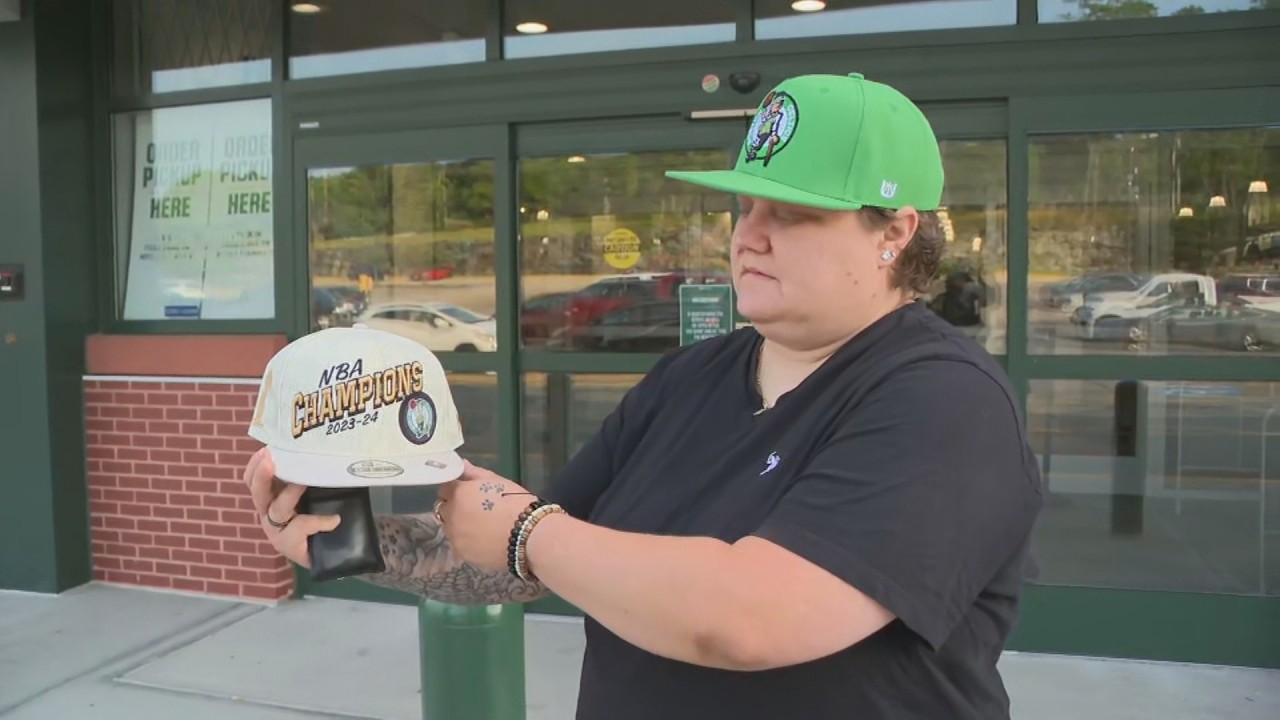 Boston Celtics fans line up early to get championship gear