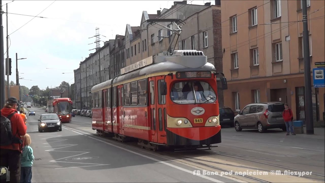 85 lat Warsztatów Tramwajowych w Chorzowie - wjazd tramwajów Tramwaje Śląskie