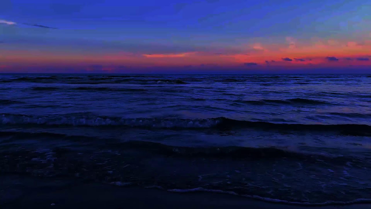 Night Ocean Sleep Background Sound | Soft Ocean Waves