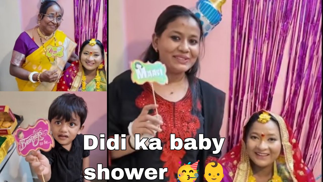 Didi ka hua baby shower 👶mai masi banne wali hun ❤️🎉🥳