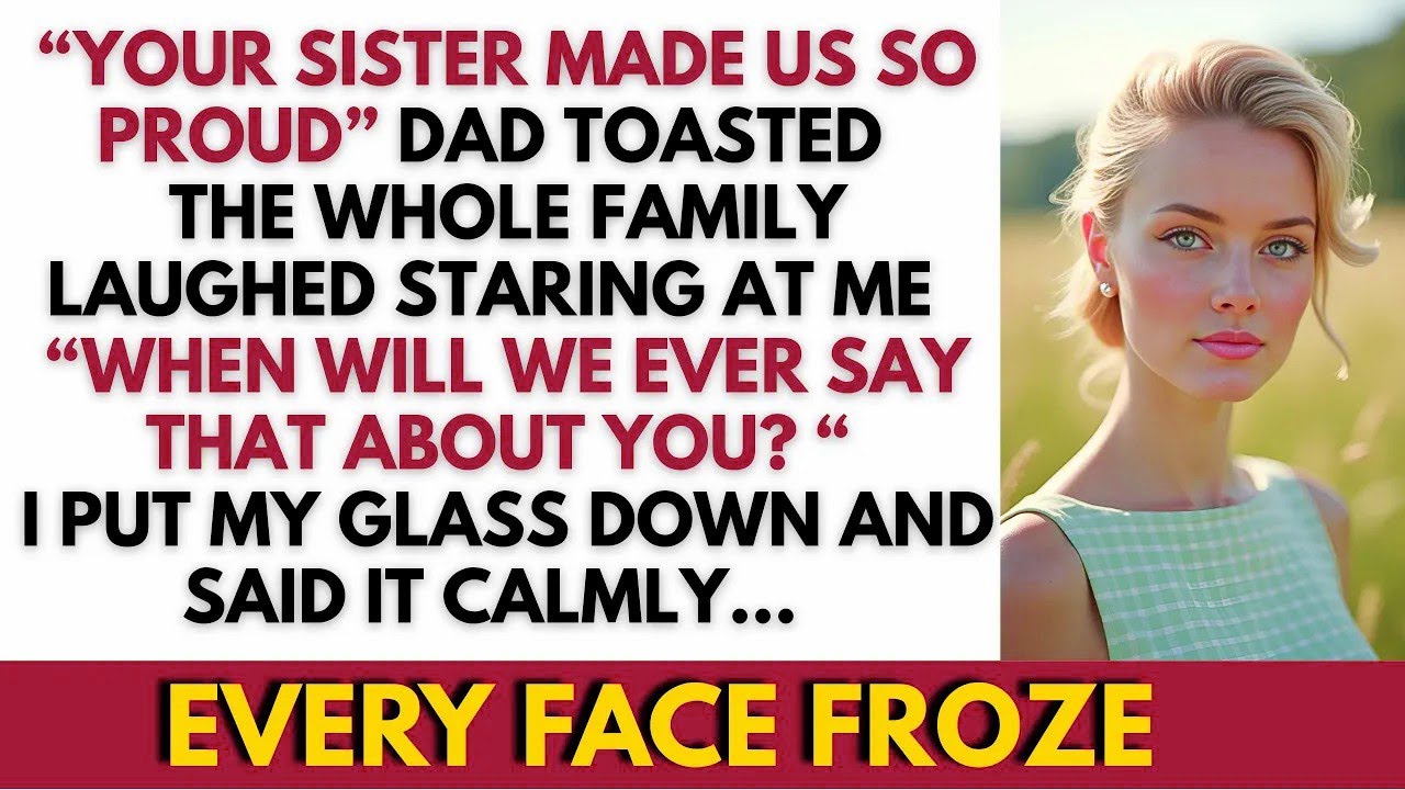 “Your Sister Made Us So Proud”, Dad Toasted, “When Will We Say That About You”, I Said…