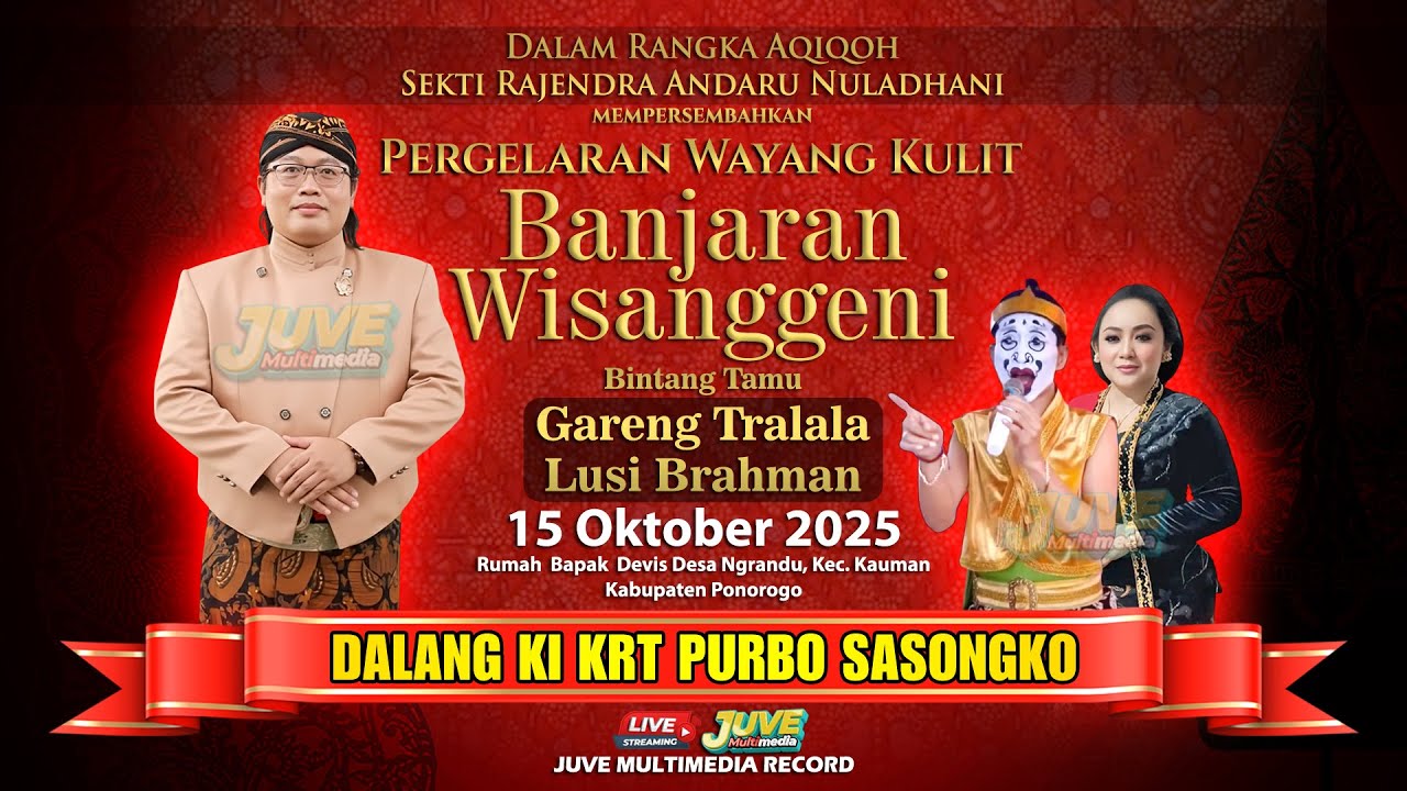 🔴 LIVE WAYANG KULIT KI KRT PURBO SASONGKO - Feat Gareng Tralala dan Lusi Brahman - 15 Okt 2025