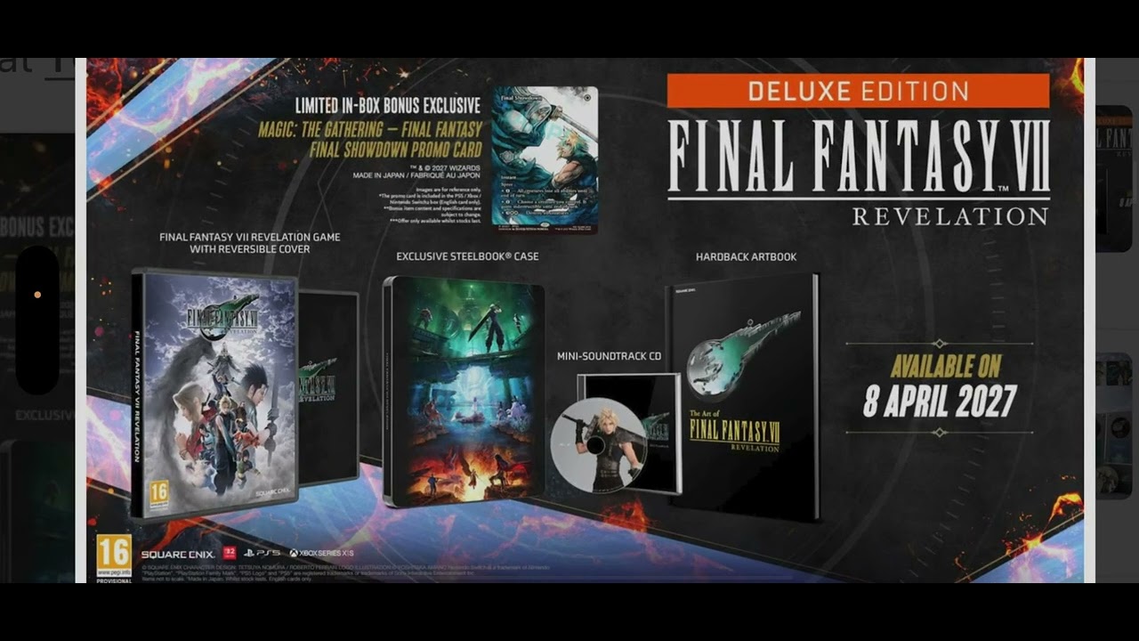 Final Fantasy VII Revelation Deluxe Edition Is INCREDIBLE🔥🔥