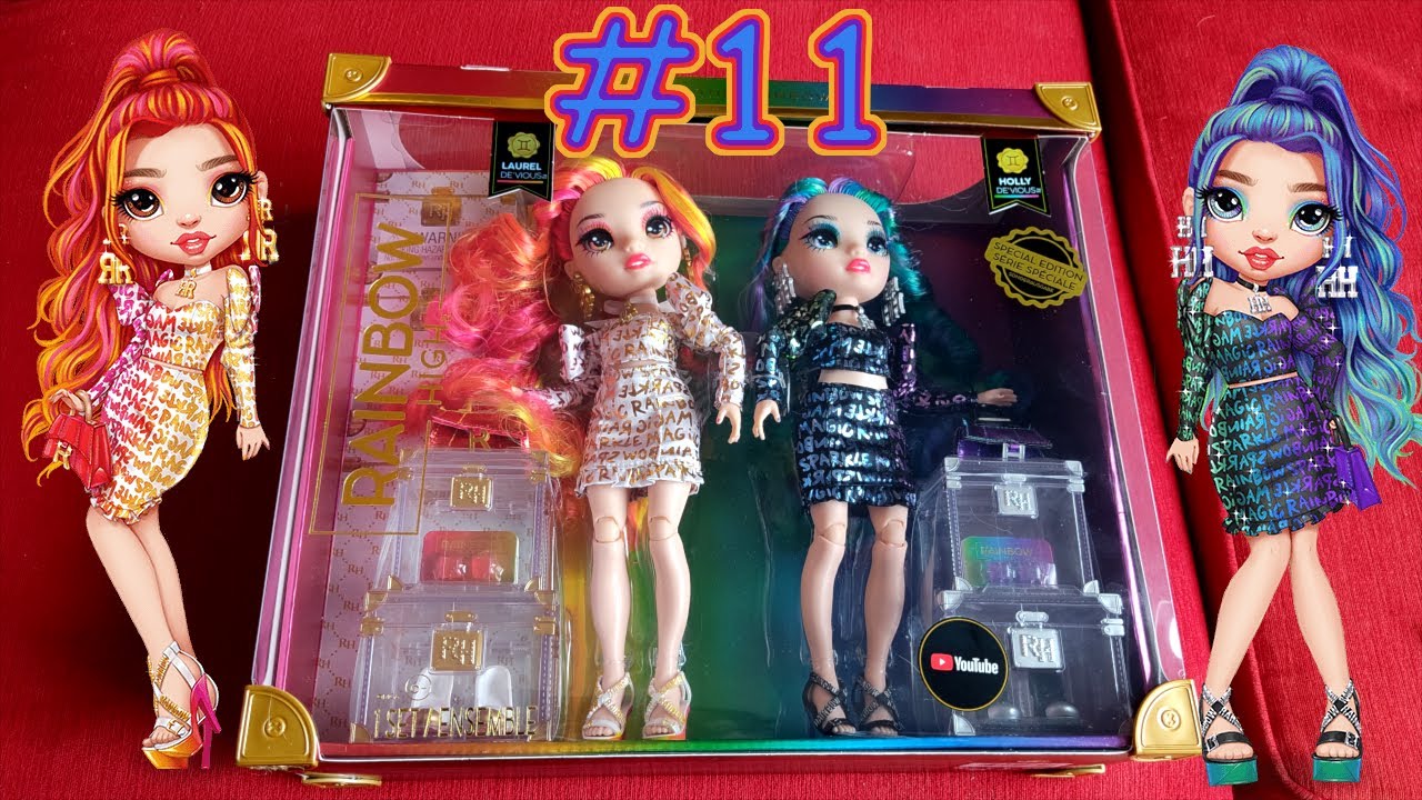 Présentation des poupées jumelles Laurel & Holly De'Vious [Rainbow High #11]