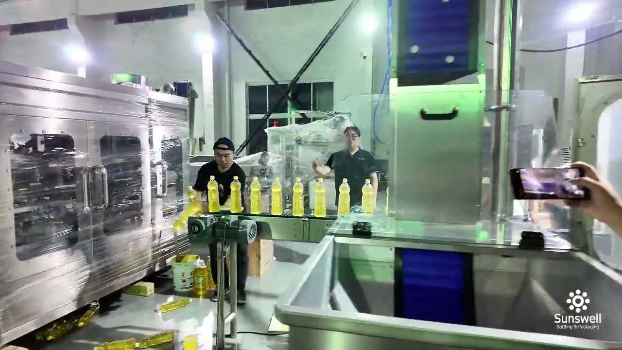 load cell volumetric weight edible oil filling capping machine