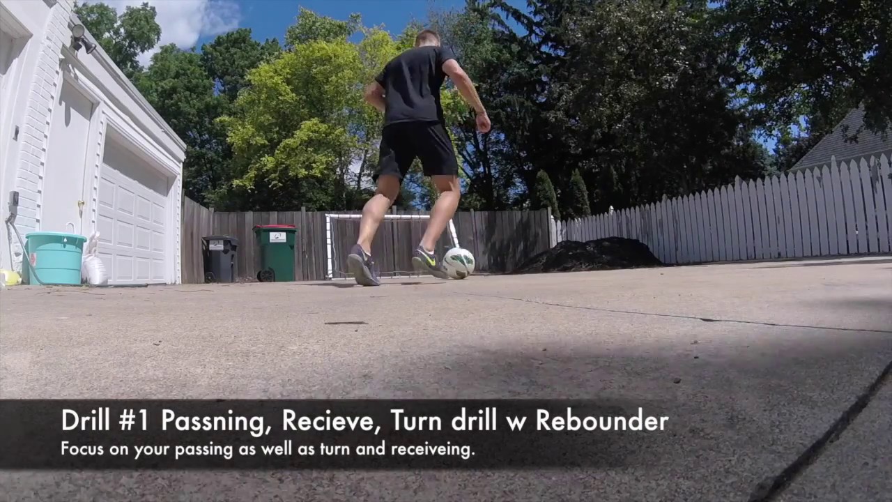 5 SOCCER DRILLS WITH A REBOUNDER