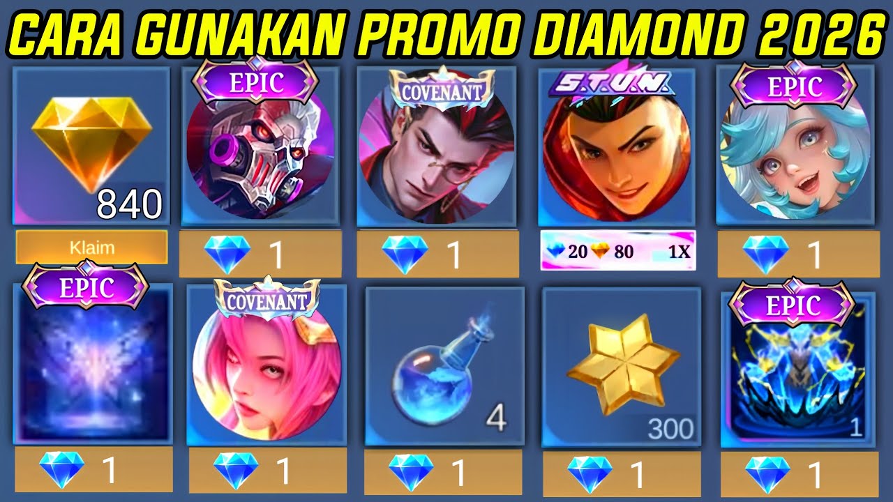 CARA GUNAKAN PROMO DIAMOND KUNING 2026 ! PROMO DIAMOND BISA BUAT BELI APA AJA DI MOBILE LEGENDS