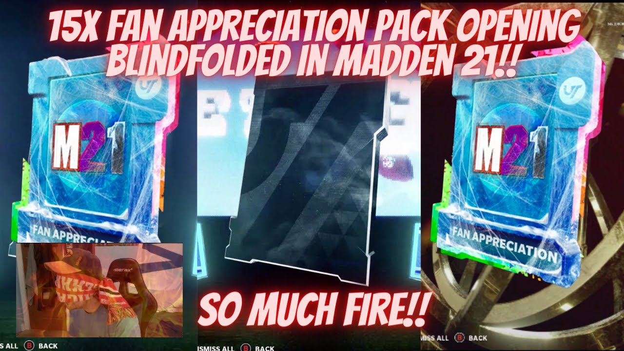 CRAZY BLINDFOLDED 15X FAN APPRECIATION PACK OPENING IN MADDEN 21!! *99 PULL* AND SO MUCH MORE FIRE!!