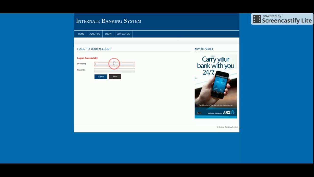 Internet Banking System | PHP and MySQL Project Source Code | PHP MySQL CRUD Project