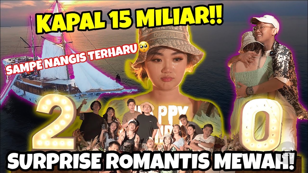 SURPRISE ULANG TAHUN PACAR DI ATAS KAPAL 15 MILIAR!! PALING ROMANTIS MEWAH DAN BIKIN JOMBLO IRI!!