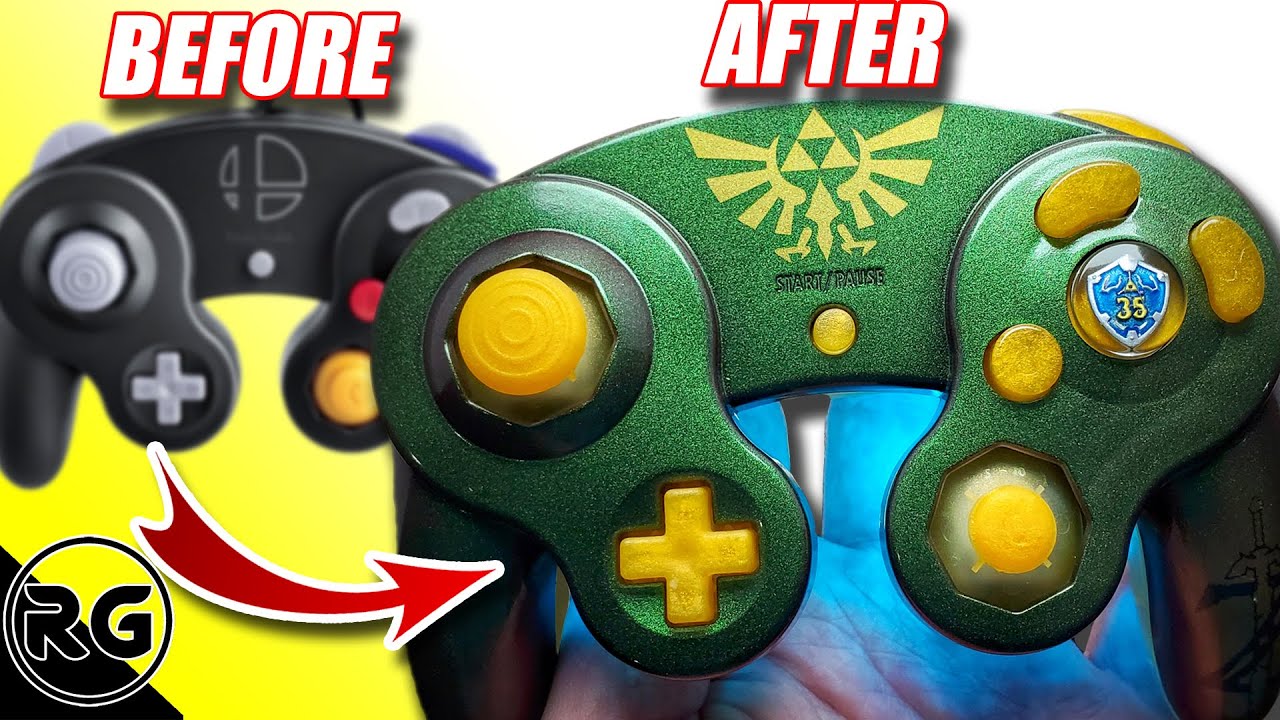 Making the 35th Anniversary Legend of Zelda controller Nintendo DIDNT - Gamecube Controller Mod