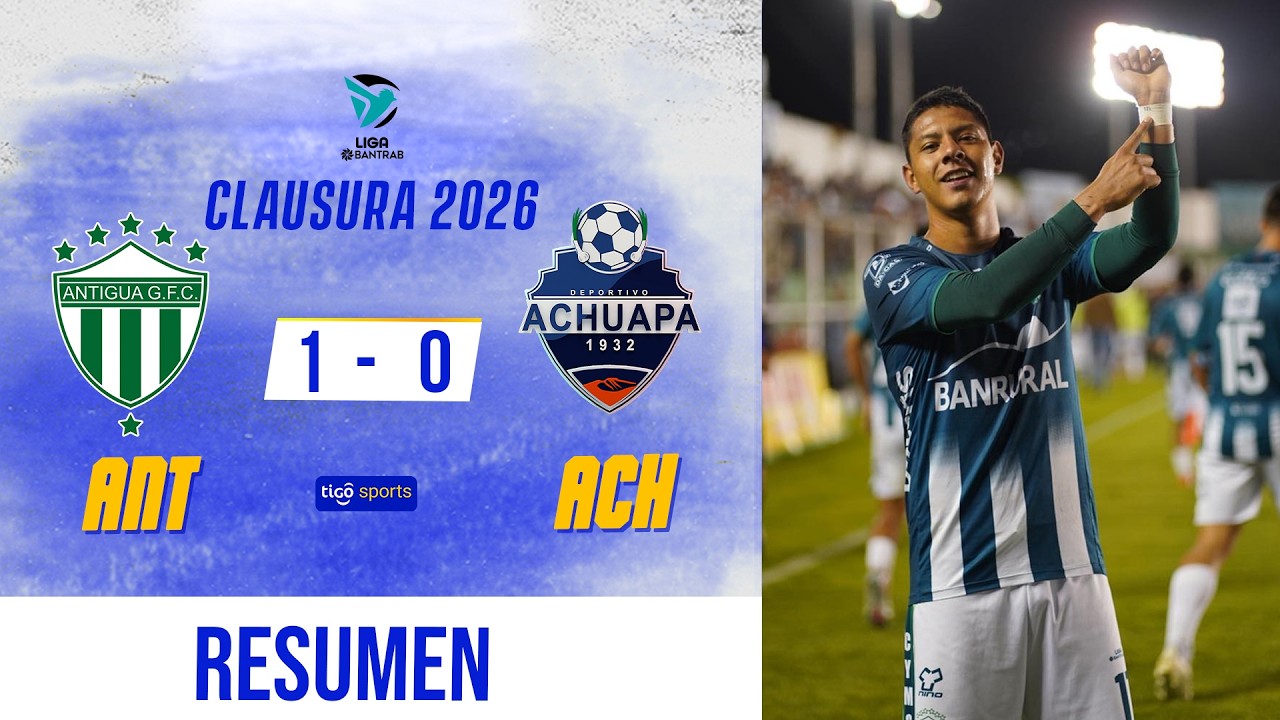 COCA ANOTA PARA LA VICTORIA PANZA VERDE | Antigua 1-0 Achuapa | Resumen Completo
