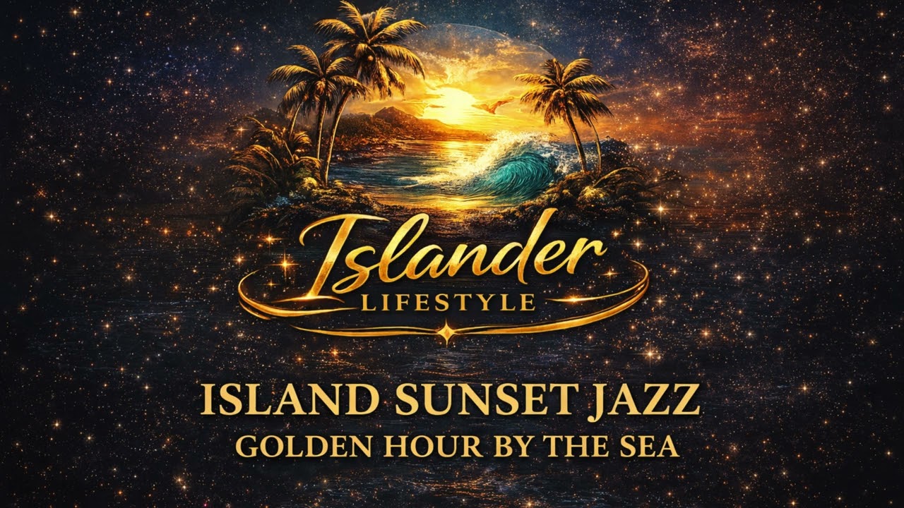 🎷ISLAND SUNSET JAZZ – GOLDEN HOUR BY THE SEA #SUNSETJAZZ #BEACHJAZZ #ISLANDJAZZ