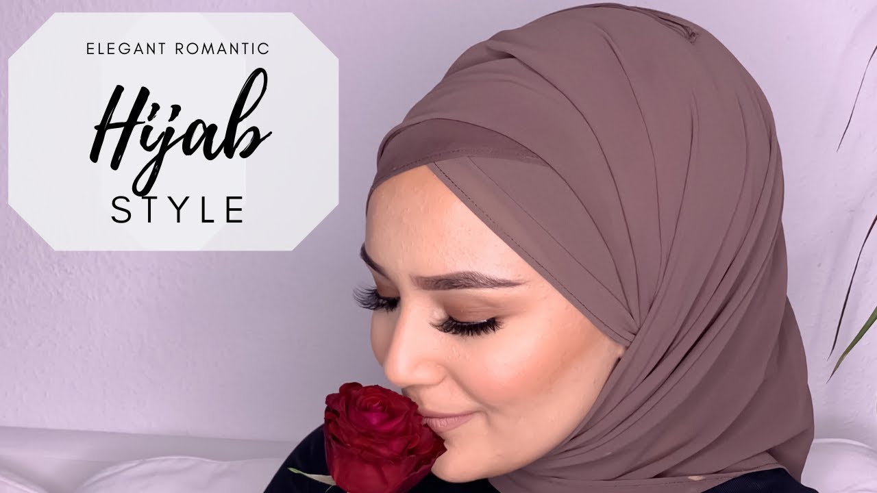 romantic elegant occasional folded hijab style I özel gün sal yapımı baglama modeli