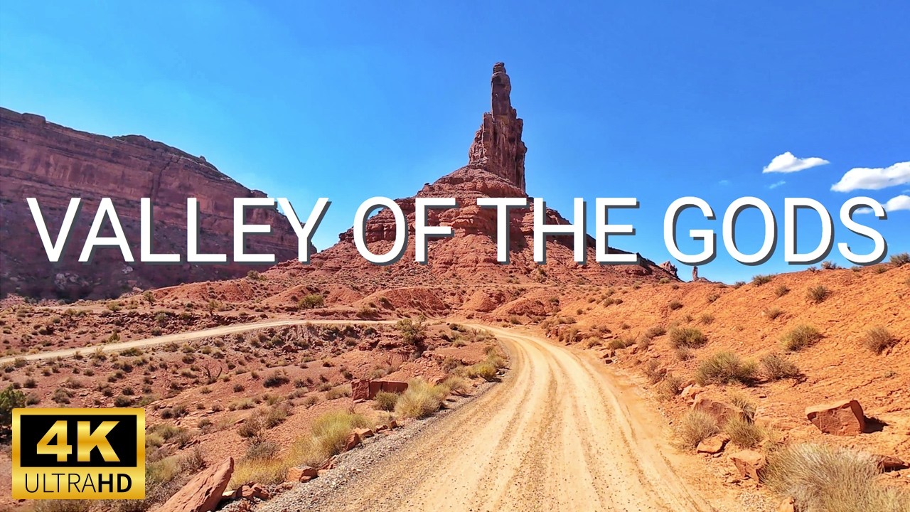 Valley of the Gods, Utah Scenic Drive  - East to West - 4K Driving Adventure
