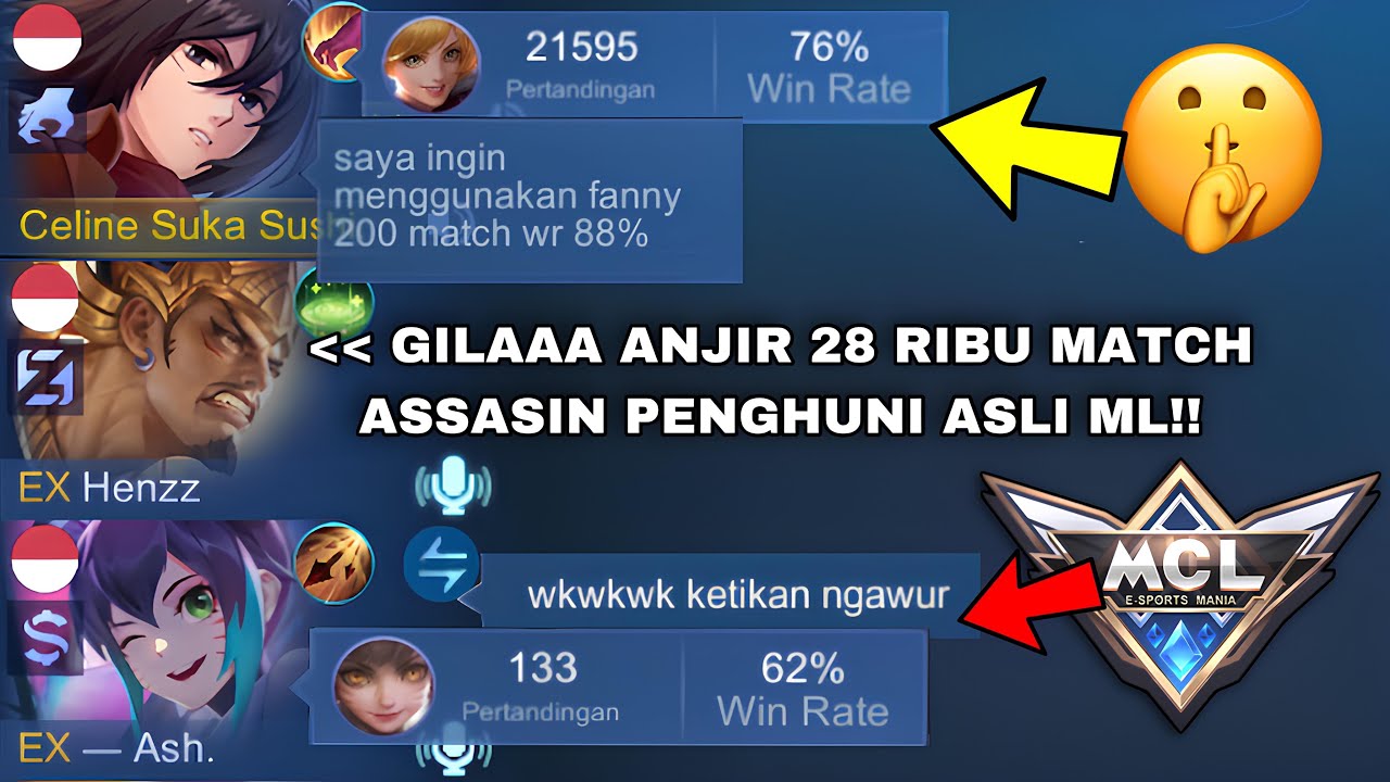 PRANK FANNY WR PALSU DI MCL(part2)MEREKA KAGET KETIKA MELIHAT MATCH ASLI FANNY KU…😱 (21 RIBU MATCH💀)