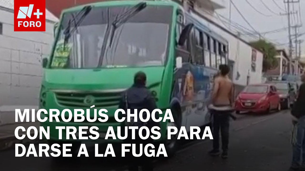 Microbús choca intencionalmente contra tres vehículos para escapar de confrontación - Las Noticias