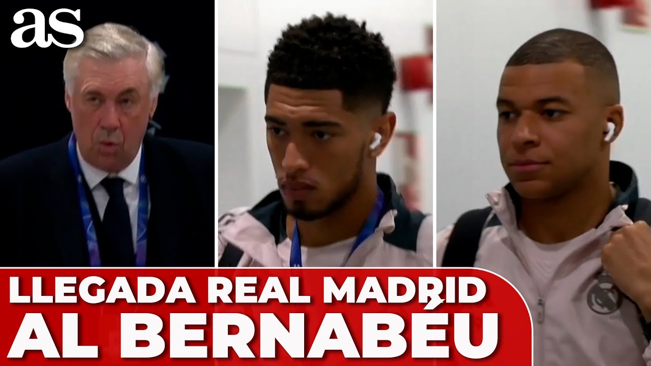 Los JUGADORES del REAL MADRID llegan al BERNABÉU: concentración antes del MANCHESTER CITY