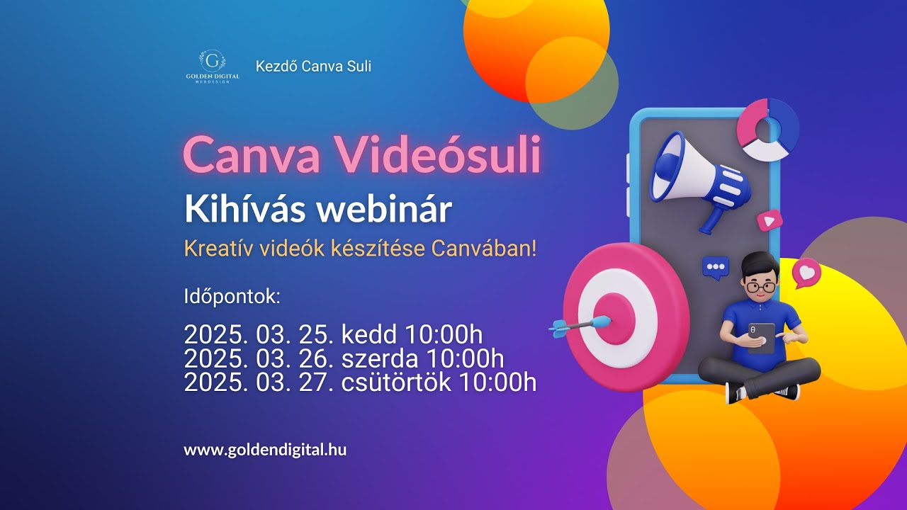 Canva VideóSuli kihívás webinár 3 nap animációk és mozgó matricák