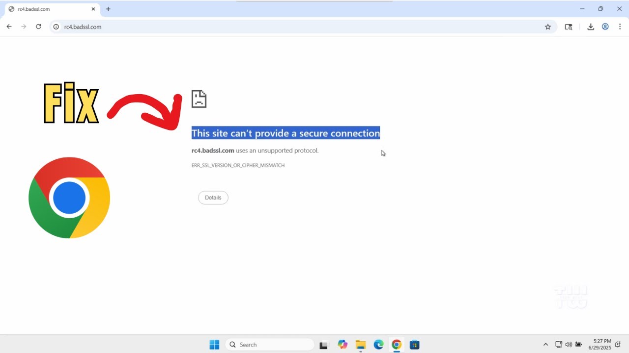 Fix &ldquo;This Site Can&rsquo;t Provide a Secure Connection&rdquo; in Chrome (Quick & Easy)