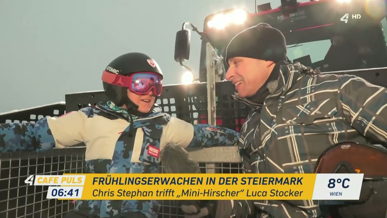 Luca Stocker vs Puls4 Moderator Chris Stephan - Part 1⛷ @Puls4