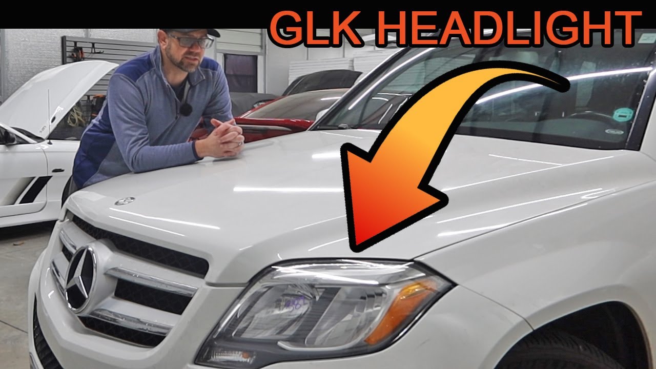 Как снять и установить фару Mercedes GLK250 - GLK350 09-15 годов выпуска