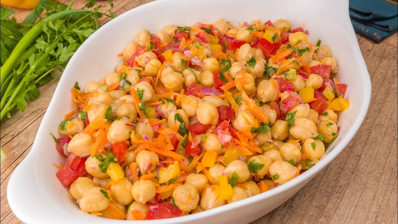 Salada de gr&atilde;o de bico #cknj #receitafacil #salada #graodebico #shorts