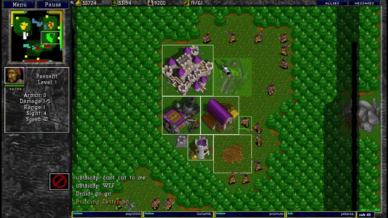 Warcraft 2 Mini Chop Farms 4v4