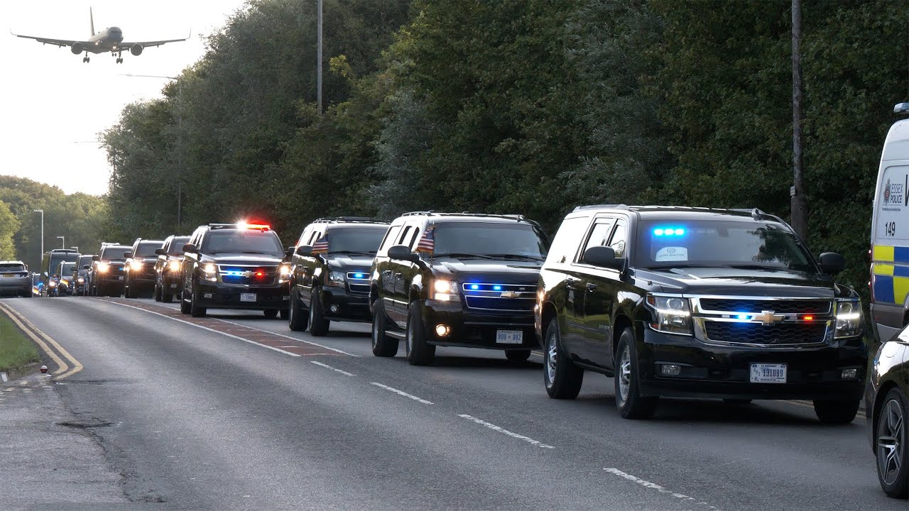Vice President JD Vance flies into the UK, travels by motorcade