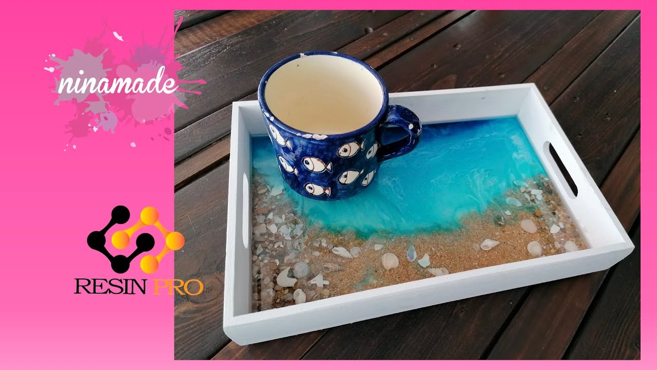 DIY. Bandeja Marina Personalizada con Resina  // Personalized Beach Resin Tray