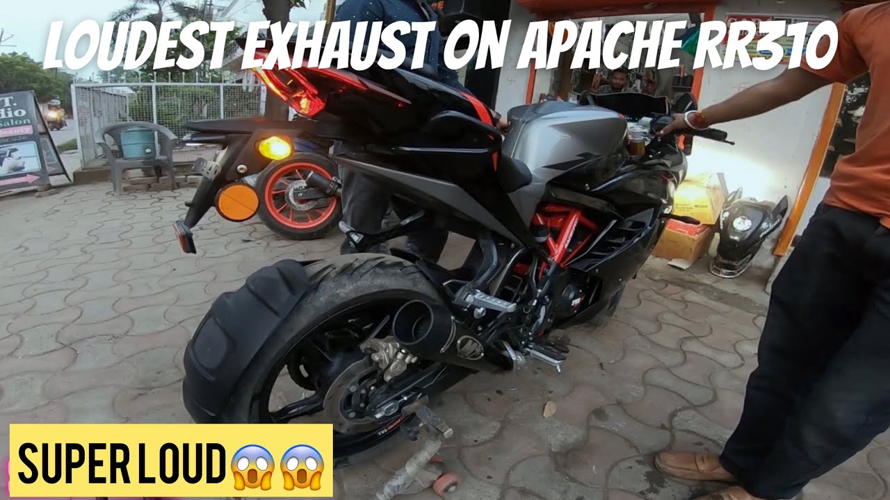 Loudest Exhaust on 2021 APACHE 310 rr | Super Loud Exhaust | full system exhaust | PS MotoTube