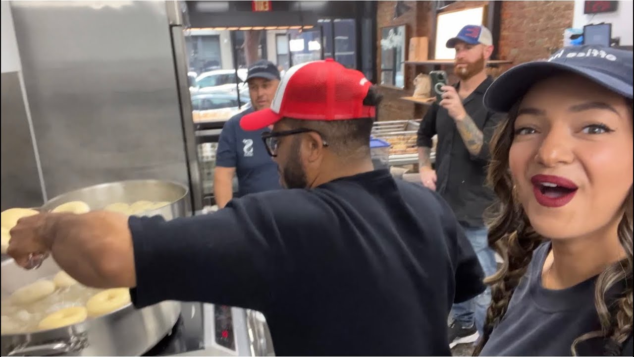 Our FIRST time making BAGELS 🥯 (Wait to the end)