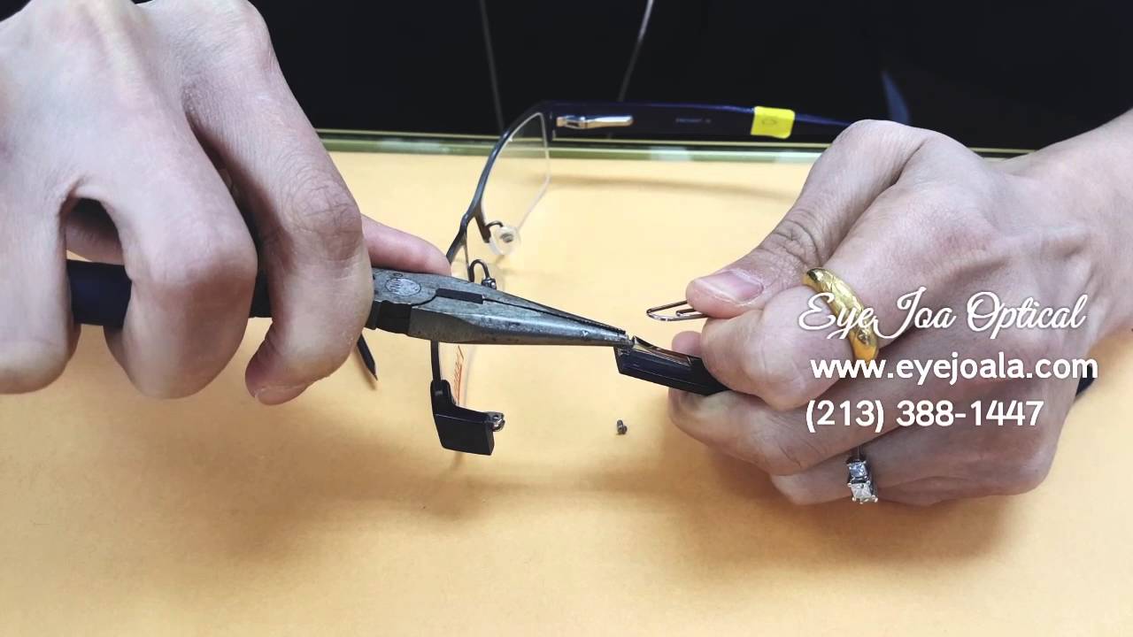 Spring hinge glasses repair (How to fix) @ Eyejoa Optical