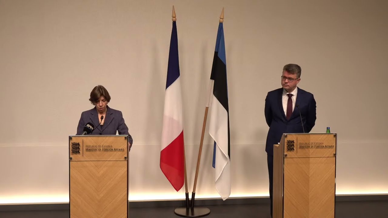 Tallinn - Conférence de presse conjointe de Catherine Colonna et  Urmas Reinsalu