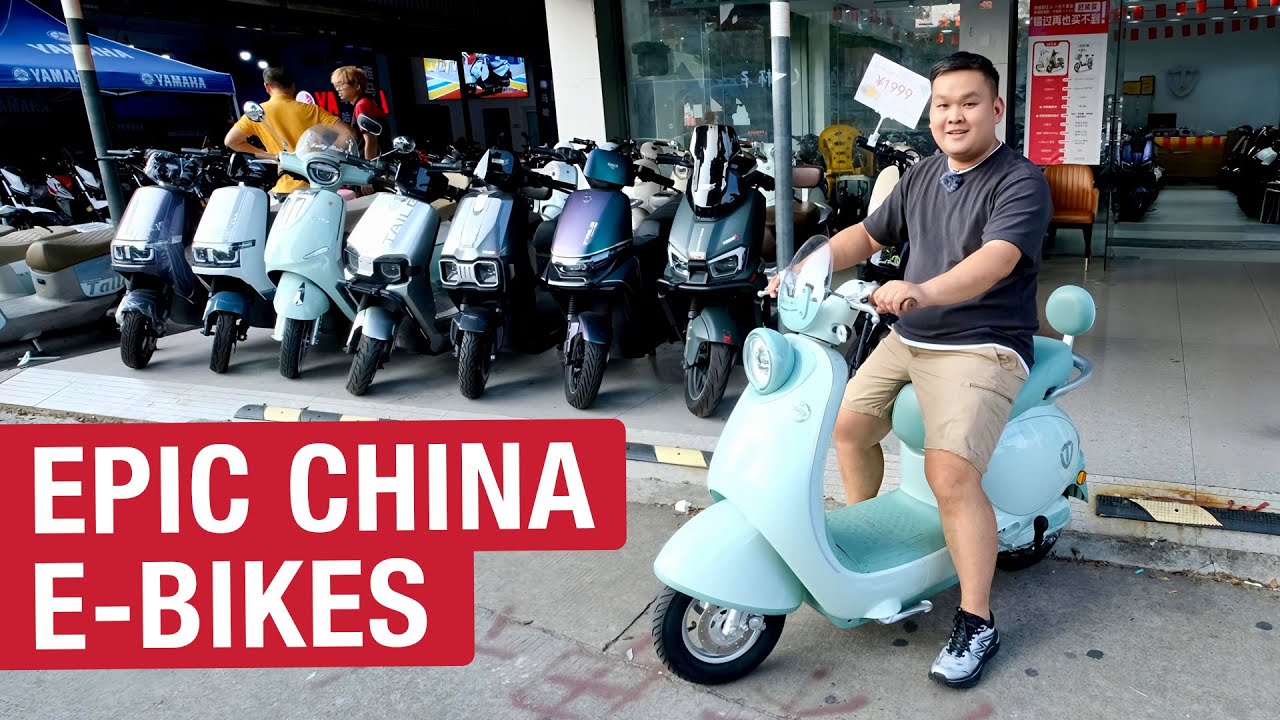 China’s Crazy Cheap E-Motorbikes — Real Ride Through Guangzhou!